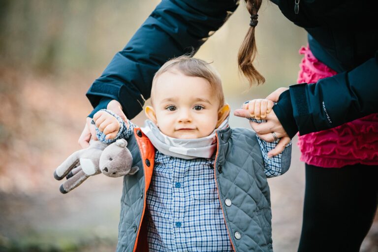 Baby boy starting to walk