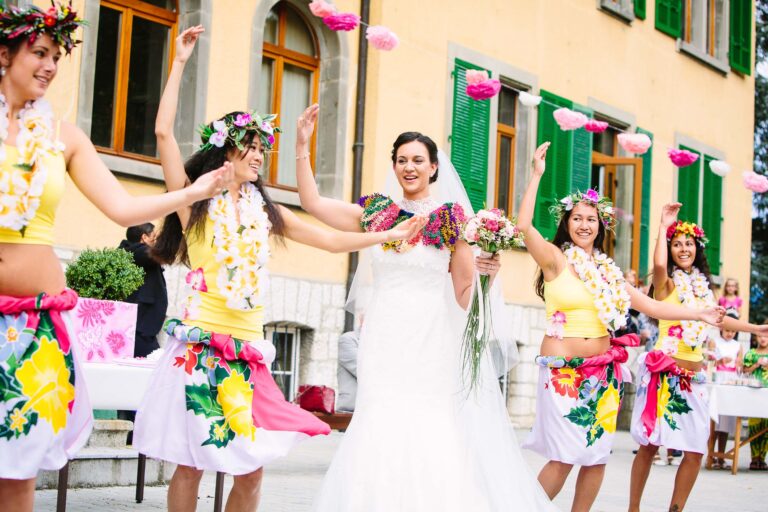 Bride dancing