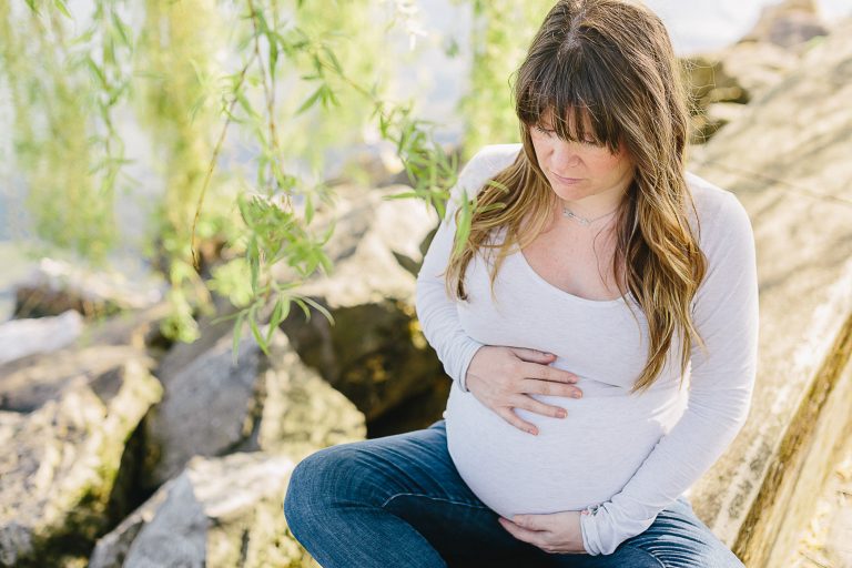 Pregnant lady in weeping willow